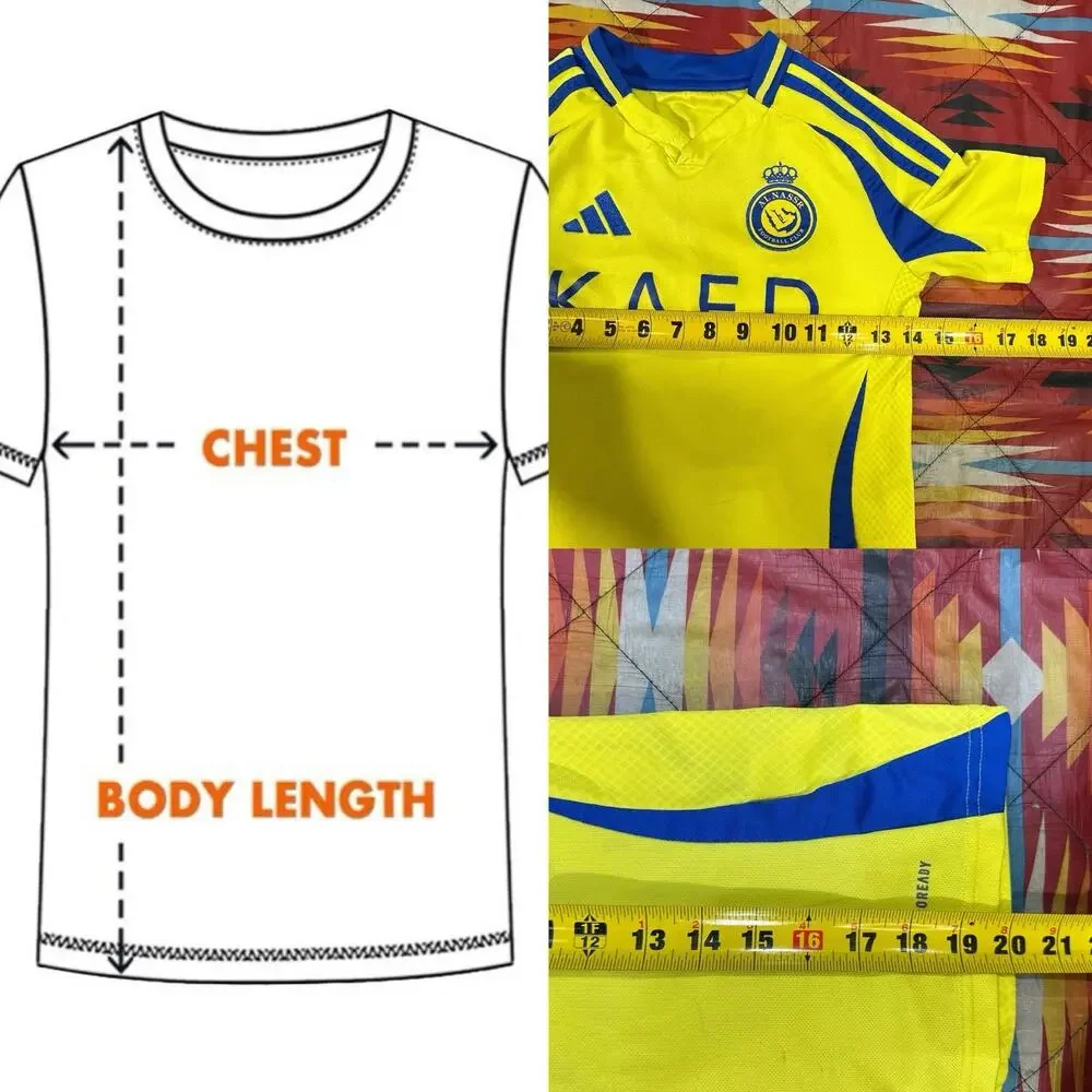 Adidas Jersey Youth Size 9-10Y Yellow Ronaldo #7 Al-Nassr FC 24/25 Home Soccer